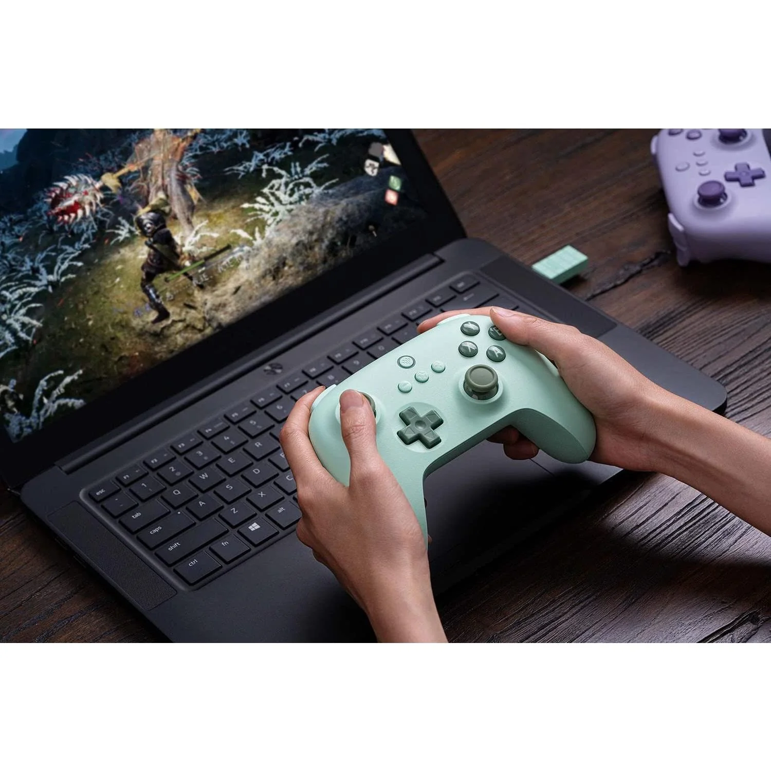 8Bitdo Ultimate C 2.4g Wireless Controller for Windows PC, Android, Steam Deck & Raspberry Pi (Field Green) - Image 7