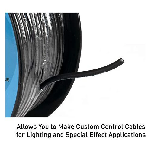 Accu-Cable AC3CDMX300, DMX Stage Light Cable, 3 Pin DMX Extension Cable Spool (300 FT) - Image 2