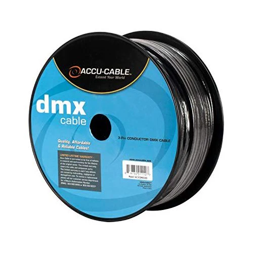 Accu-Cable AC3CDMX300, DMX Stage Light Cable, 3 Pin DMX Extension Cable Spool (300 FT) - Image 6