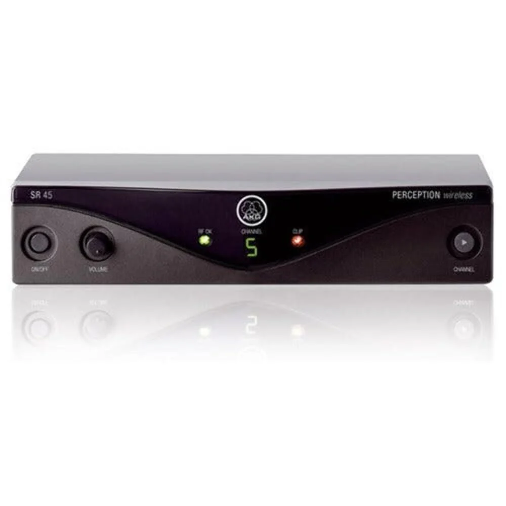 AKG Pro Audio Perception Wireless Microphone System with SR45 Stationary Receiver, PT45 Pocket Transmitter, and C544L Headworn Microphone- Sports Set (3248X00010) - Image 2