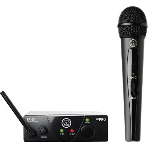 AKG Pro Audio WMS40MINI Vocal Set Band Wireless Microphone System, with SR40 Receiver and PT40 Mini Pocket Transmitter - Image 5