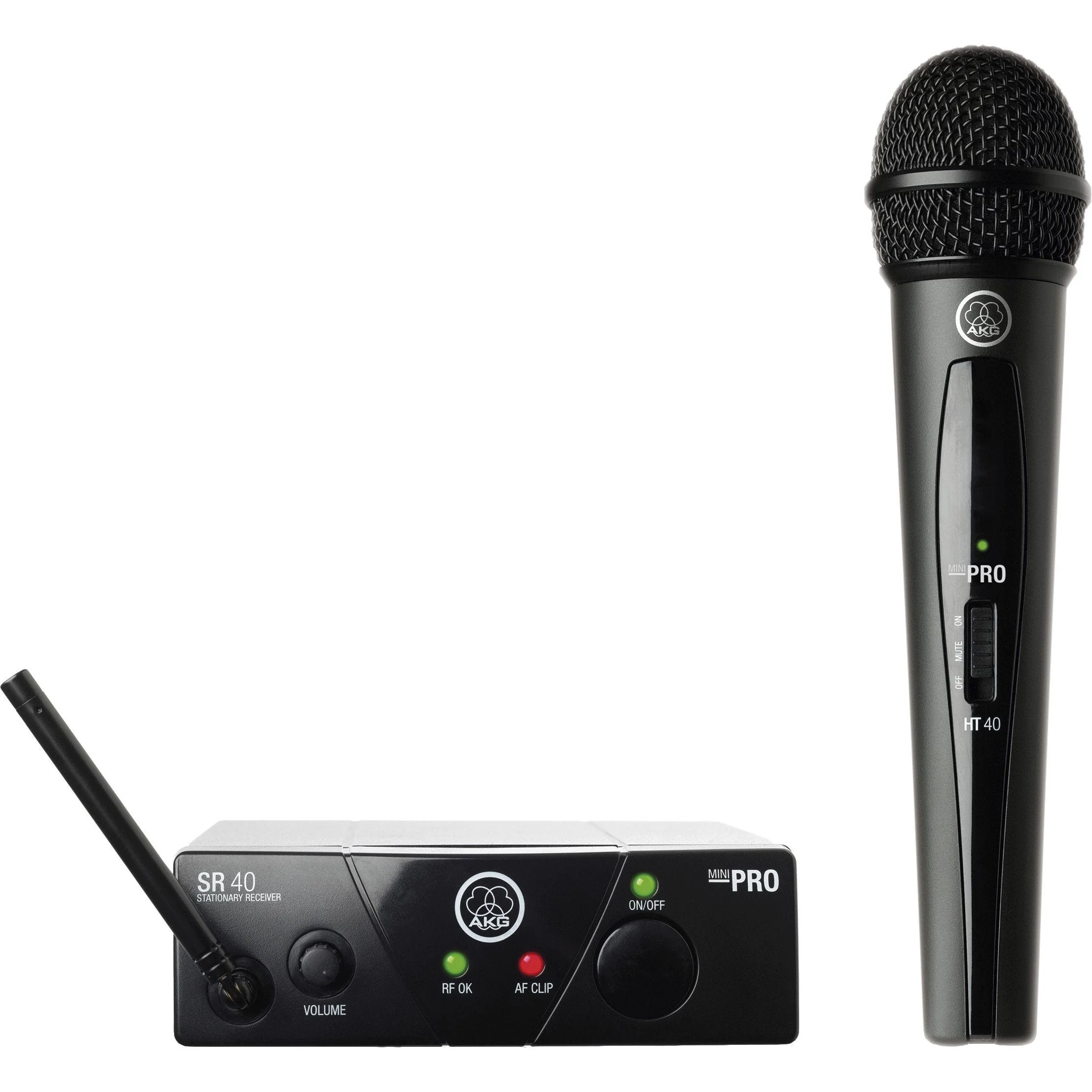 AKG Pro Audio WMS40MINI Vocal Set Band Wireless Microphone System, with SR40 Receiver and PT40 Mini Pocket Transmitter - Image 6