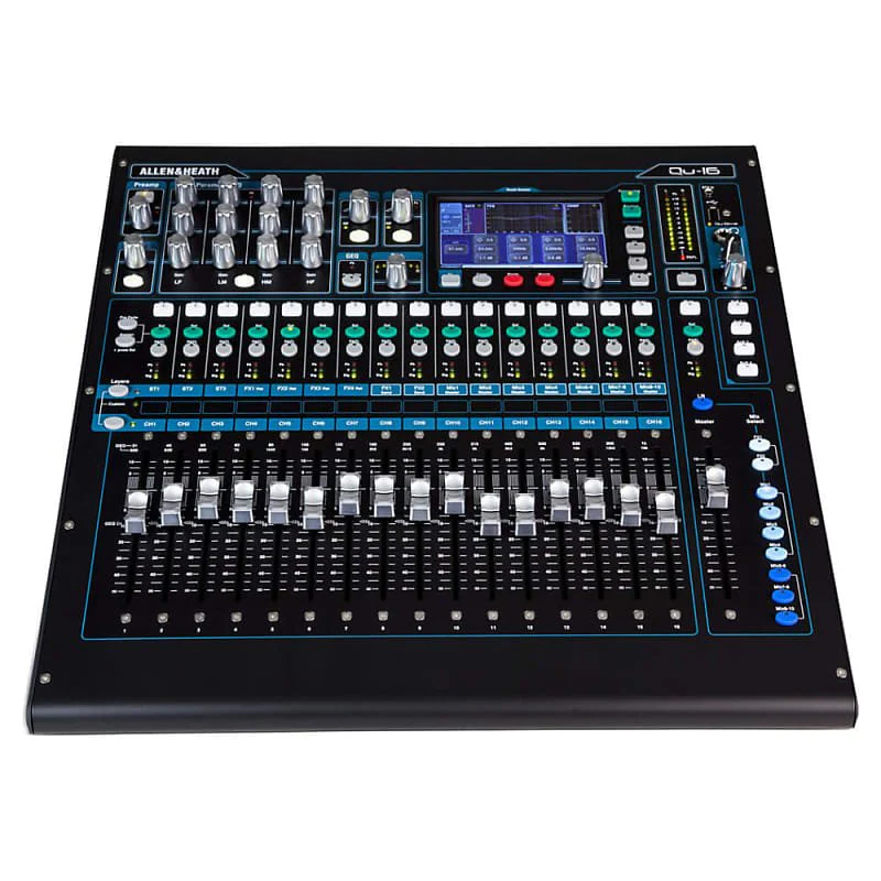 Allen &Heath AH-QU-16C Rack Mountable Compact Digital Mixer, Chrome Edition Bundle w/ 4-Pack Pig Hog PHM15 Pig Hog 8mm Mic Cable, Power Cable and Liquid Audio Polishing Cloth - Image 7