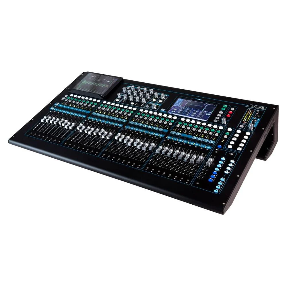 Allen & Heath AH-QU-32C 38 In/28 Out Compact Digital Mixer, Chrome Edition Bundle w/ 4-Pack Pig Hog PHM15 Pig Hog 8mm Mic Cable, Power Cable and Liquid Audio Polishing Cloth - Image 4