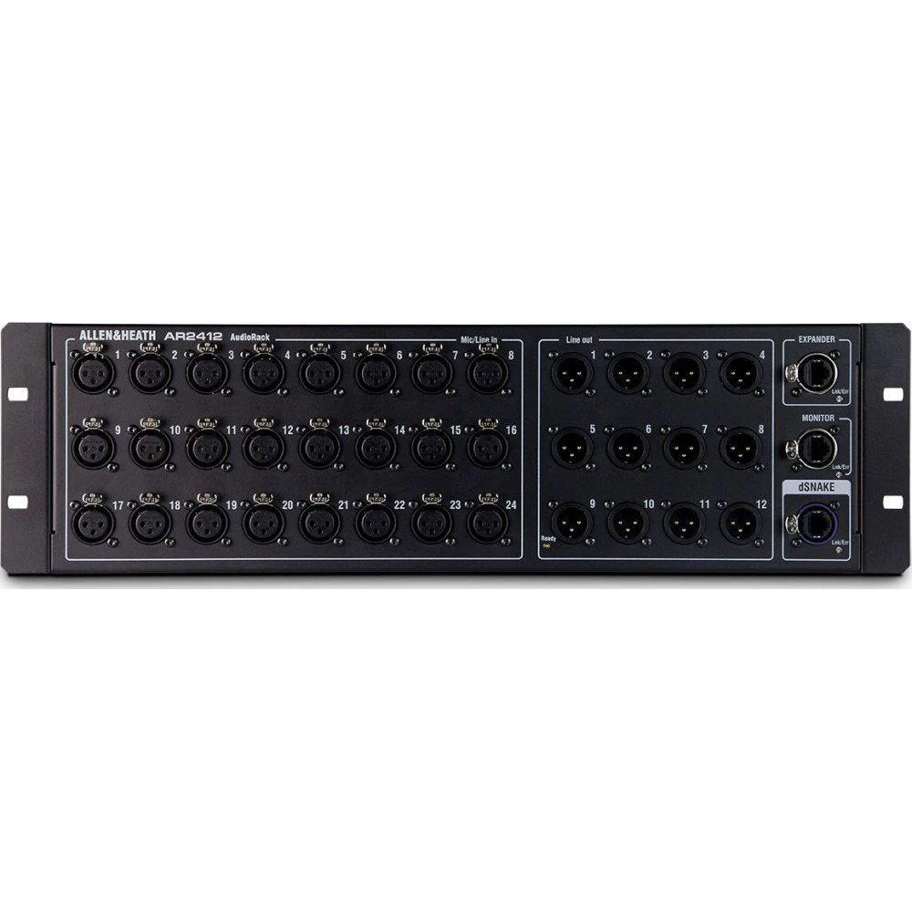 Allen & Heath AR2412 Remote Audio Rack For GLD Digital Mixing System, Black - Image 2
