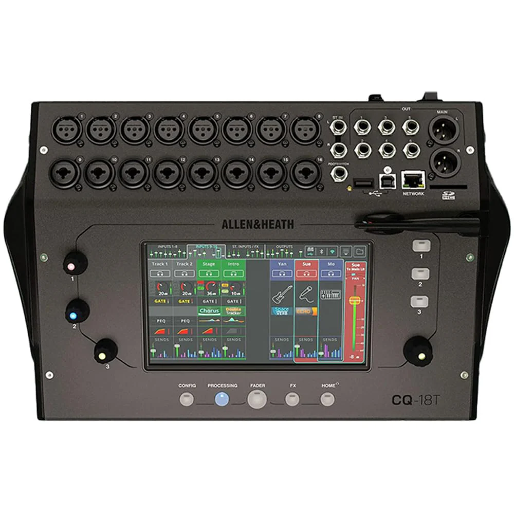 Allen & Heath CQ-18T Ultra-Compact 18in / 8out Digital Mixer with Wi-Fi Bundle with Allen & Heath CQ-18T Soft Case and Liquid Audio Polishing Cloth - Image 3