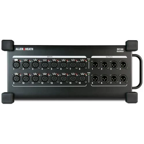 Allen & Heath DX168 16in / 8out 96kHz Rugged Portable Expander Bundle w/8-Pack Pig Hog PHM10 8mm XLR Microphone Cable and Liquid Audio Polishing Cloth - Image 4