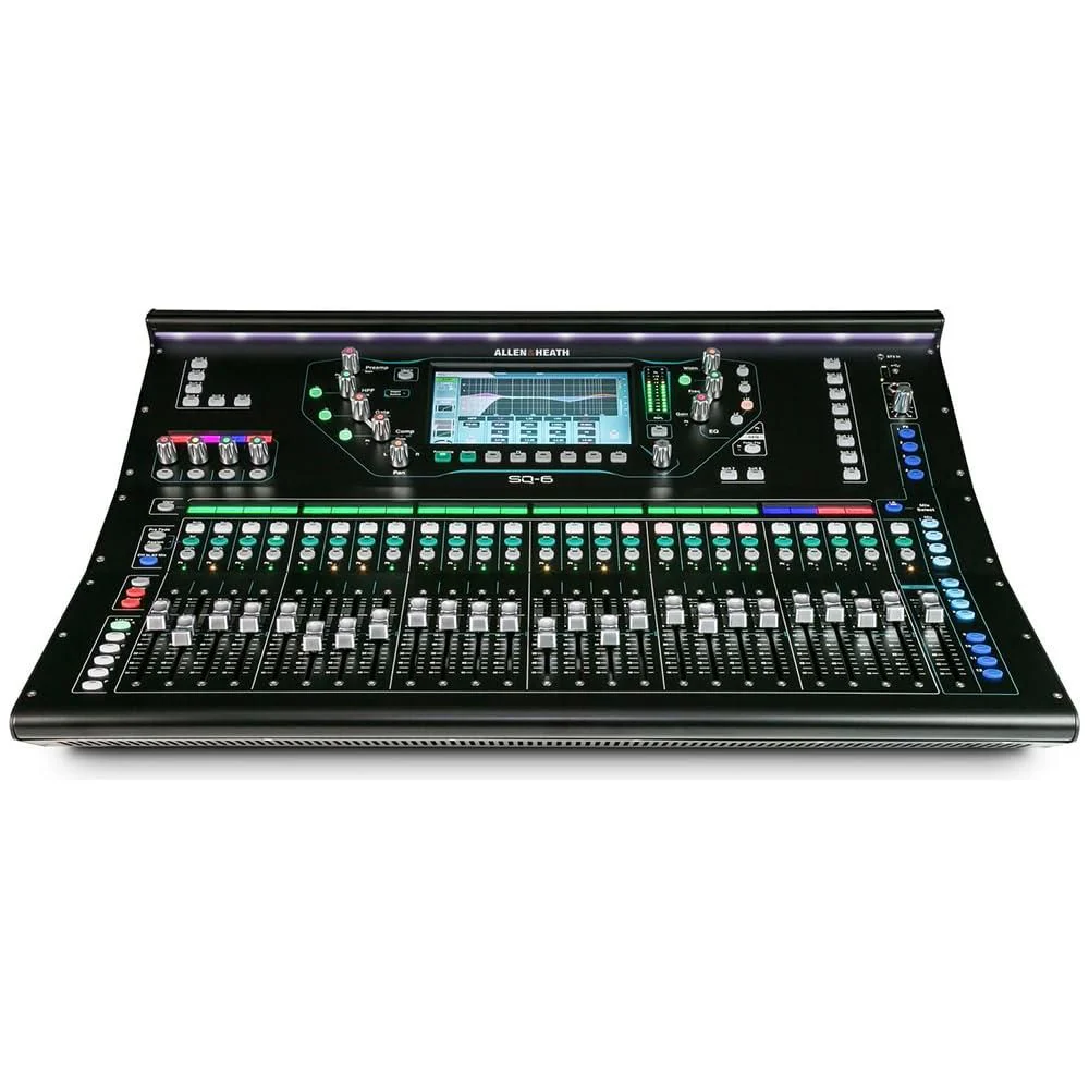 Allen & Heath SQ-6 48-channel Digital Mixer Bundle w/10-Pack Pig Hog PHM10 8mm XLR Microphone Cable and Liquid Audio Polishing Cloth - Image 3