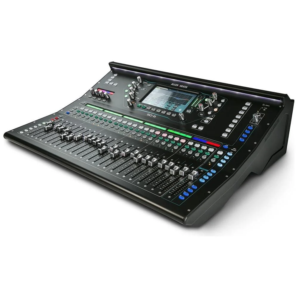 Allen & Heath SQ-6 48-channel Digital Mixer Bundle w/10-Pack Pig Hog PHM10 8mm XLR Microphone Cable and Liquid Audio Polishing Cloth - Image 4