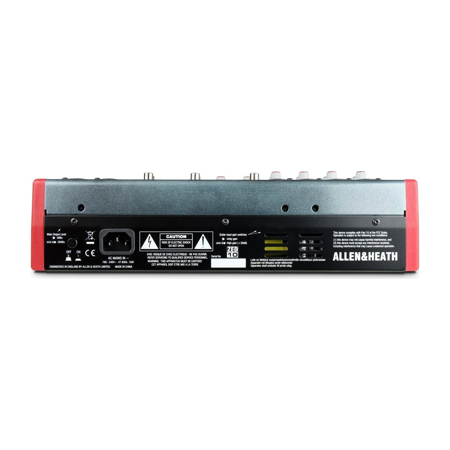 Allen & Heath ZED-10 - Touring Quality Audio Mixer with 2 Mic/Line, 2 Mic/Line/DI, 3 Stereo Line and USB I/O (AH-ZED-10),Black and Red - Image 2