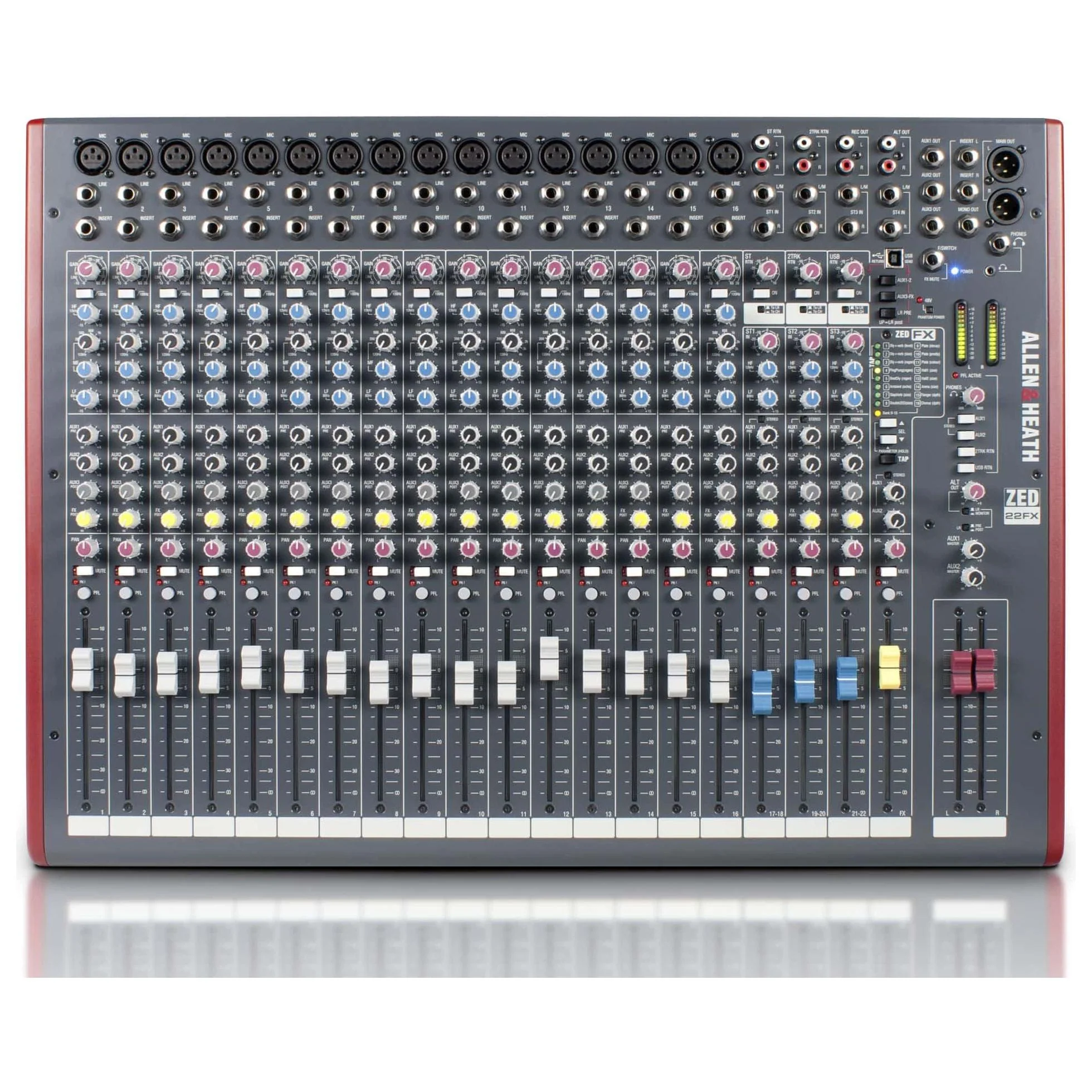 Allen & Heath ZED-22FX Multipurpose 22-Channel Mixer with FX for Live Sound and Recording - Image 23