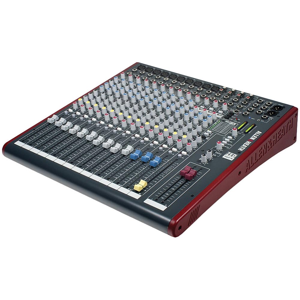 Allen & Heath ZED-16FX Multipurpose Mixer with FX for Live Sound and Recording Bundle w/ 2-Pack Pig Hog PHM10 8mm Mic Cable and Liquid Audio Polishing Cloth. - Image 5