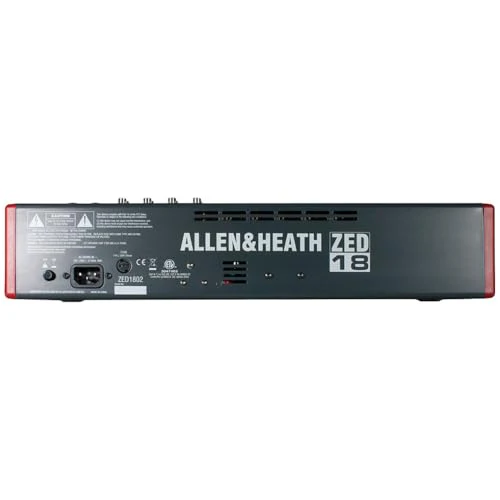 Allen & Heath ZED-18 Multipurpose Mixer for Live Sound and Recording Bundle w/ 4-Pack Pig Hog PHM10 8mm Mic Cable and Liquid Audio Polishing Cloth - Image 6