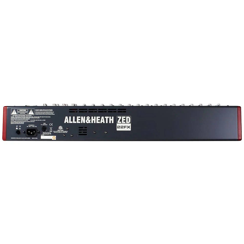 Allen & Heath ZED-22FX Multipurpose Mixer with FX for Live Sound and Recording Bundle w/ 4-Pack Pig Hog PHM10 8mm Mic Cable and Liquid Audio Polishing Cloth - Image 6