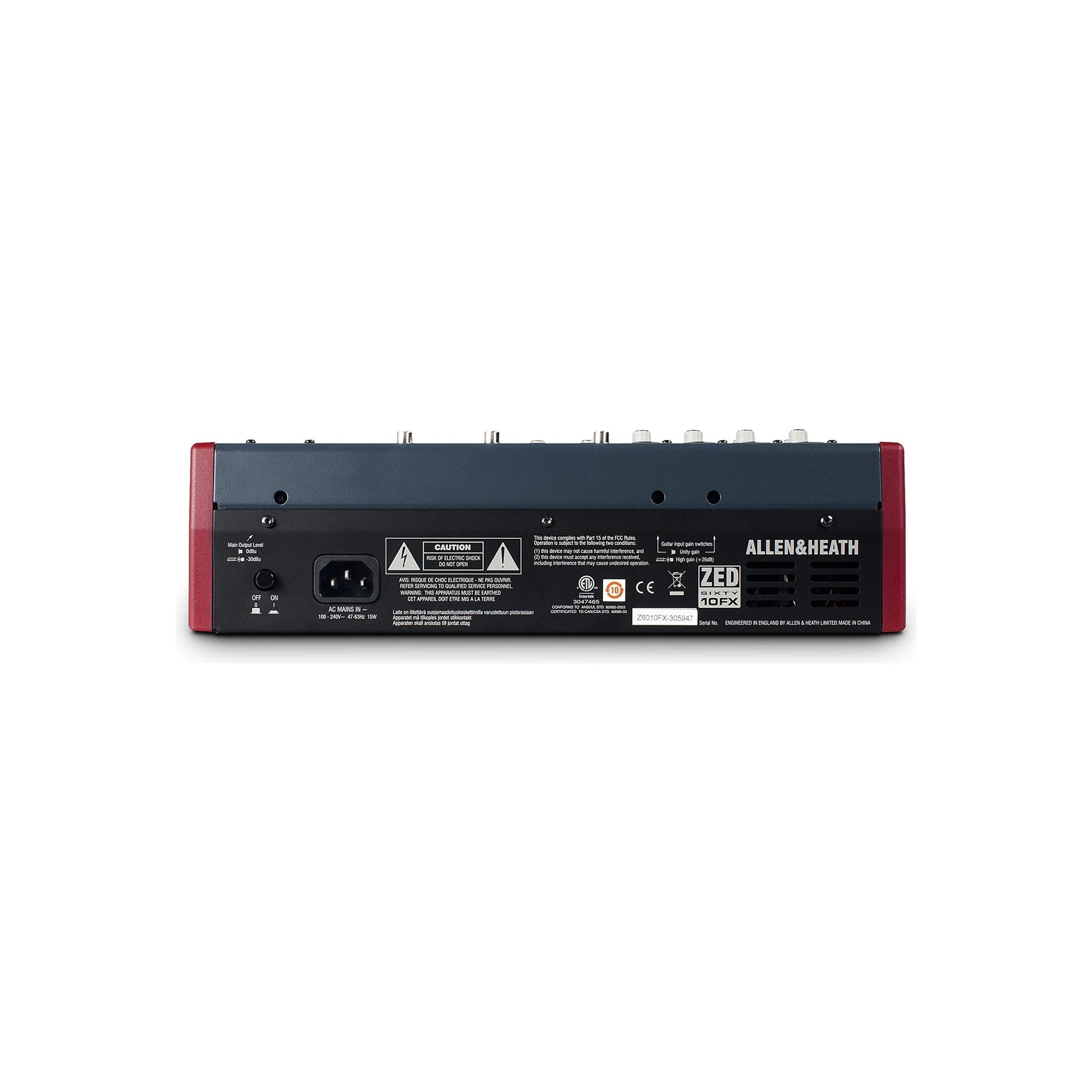 Allen & Heath ZED60-10FX - 6 Channel Mixer with Digital Effects and USB Connectivity - Image 5
