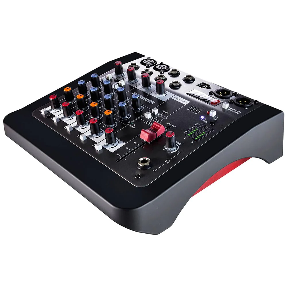 Allen & Heath ZEDi-8 Hybrid Compact Mixer/USB Interface Bundle w/ 2-Pack Pig Hog PHM10 8mm Mic Cable and Liquid Audio Polishing Cloth - Image 4
