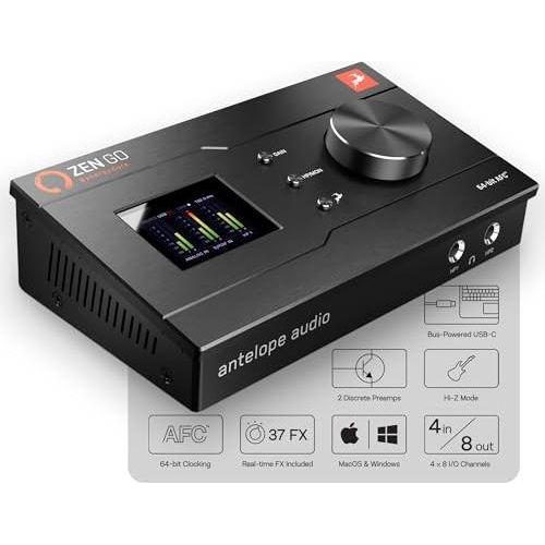 Zen Go Synergy Core, Audio Interface, 4x8 Bus-Powered Thunderbolt 3 Interface for Recording, with Onboard Real-Time Audio Recording Effects, XLR Interface, Suitable for Podcast Set Up - Antelope Audio - Image 3