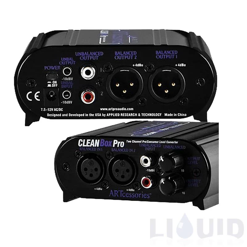 ART CLEANBOX Pro Bi-Directional Level Matching Stereo Converter Box
