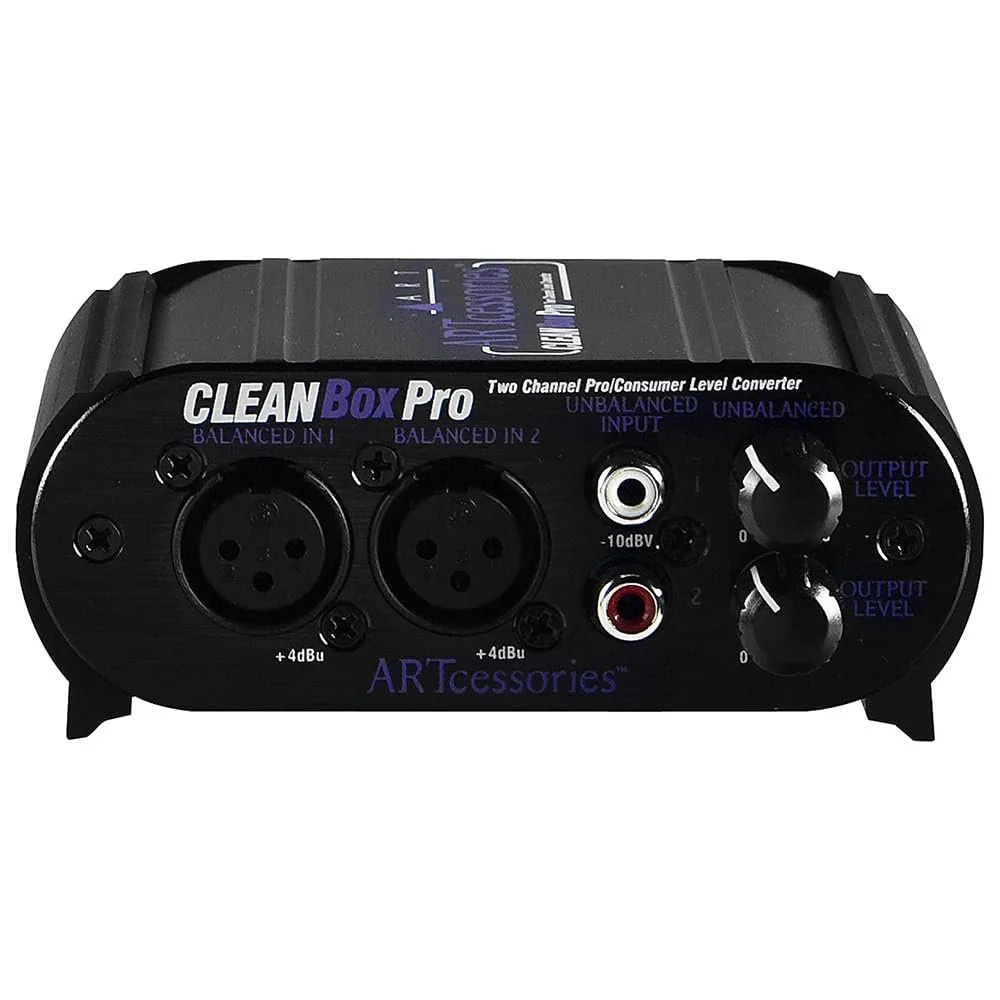 ART CLEANBox Pro Dual Channel Level Converter Bundle with 2x 3ft Pig Hog 8mm XLR Mic Cables & Polishing Cloth – Converts Between Consumer & Pro Line Levels, Balanced & Unbalanced Signals - Image 3