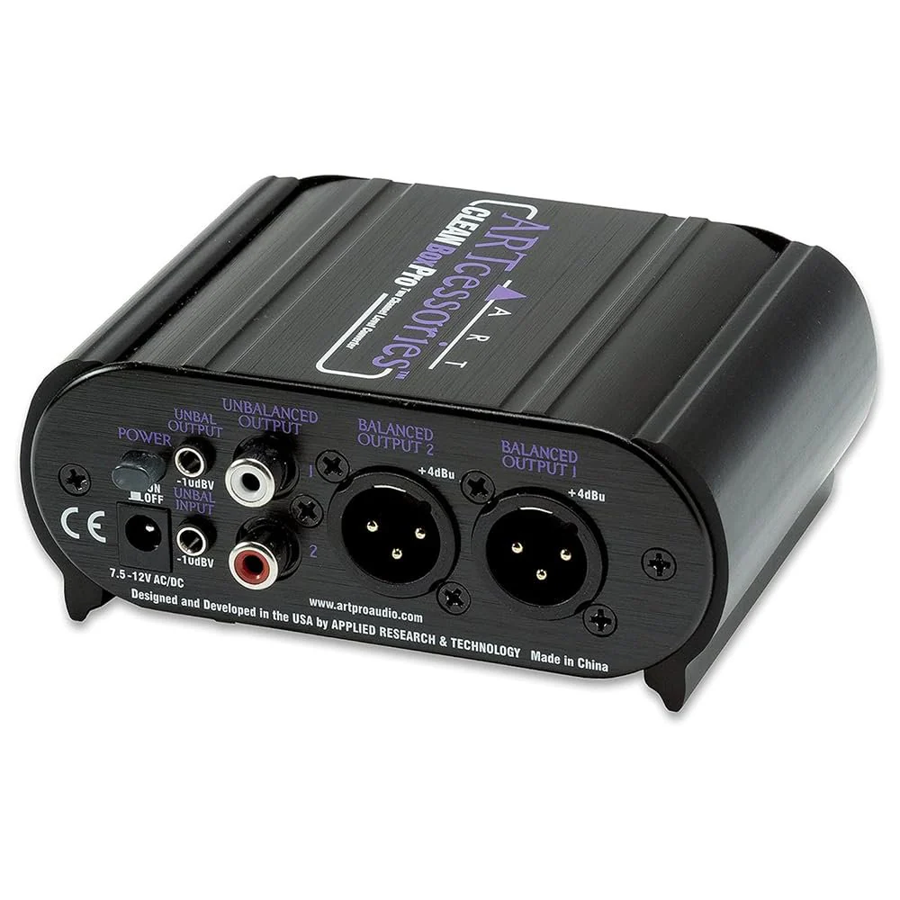ART CLEANBox Pro Dual Channel Level Converter Bundle with 2x 3ft Pig Hog 8mm XLR Mic Cables & Polishing Cloth – Converts Between Consumer & Pro Line Levels, Balanced & Unbalanced Signals - Image 4
