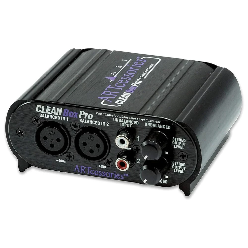 ART CLEANBox Pro Dual Channel Level Converter Bundle with 2x 3ft Pig Hog 8mm XLR Mic Cables & Polishing Cloth – Converts Between Consumer & Pro Line Levels, Balanced & Unbalanced Signals - Image 5