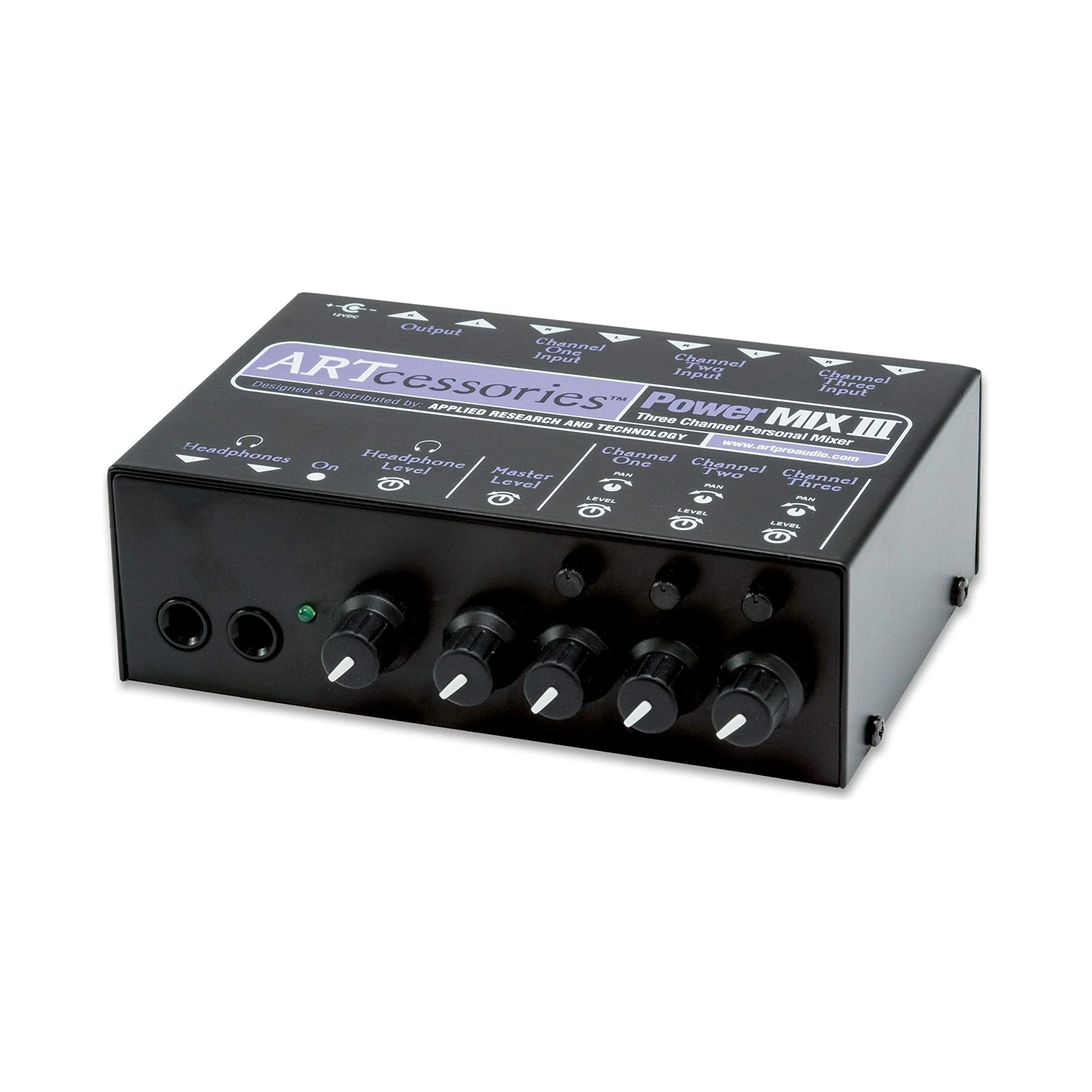 ART POWERMIXIII PowerMIX III Three Channel Personal Mixer - Image 2