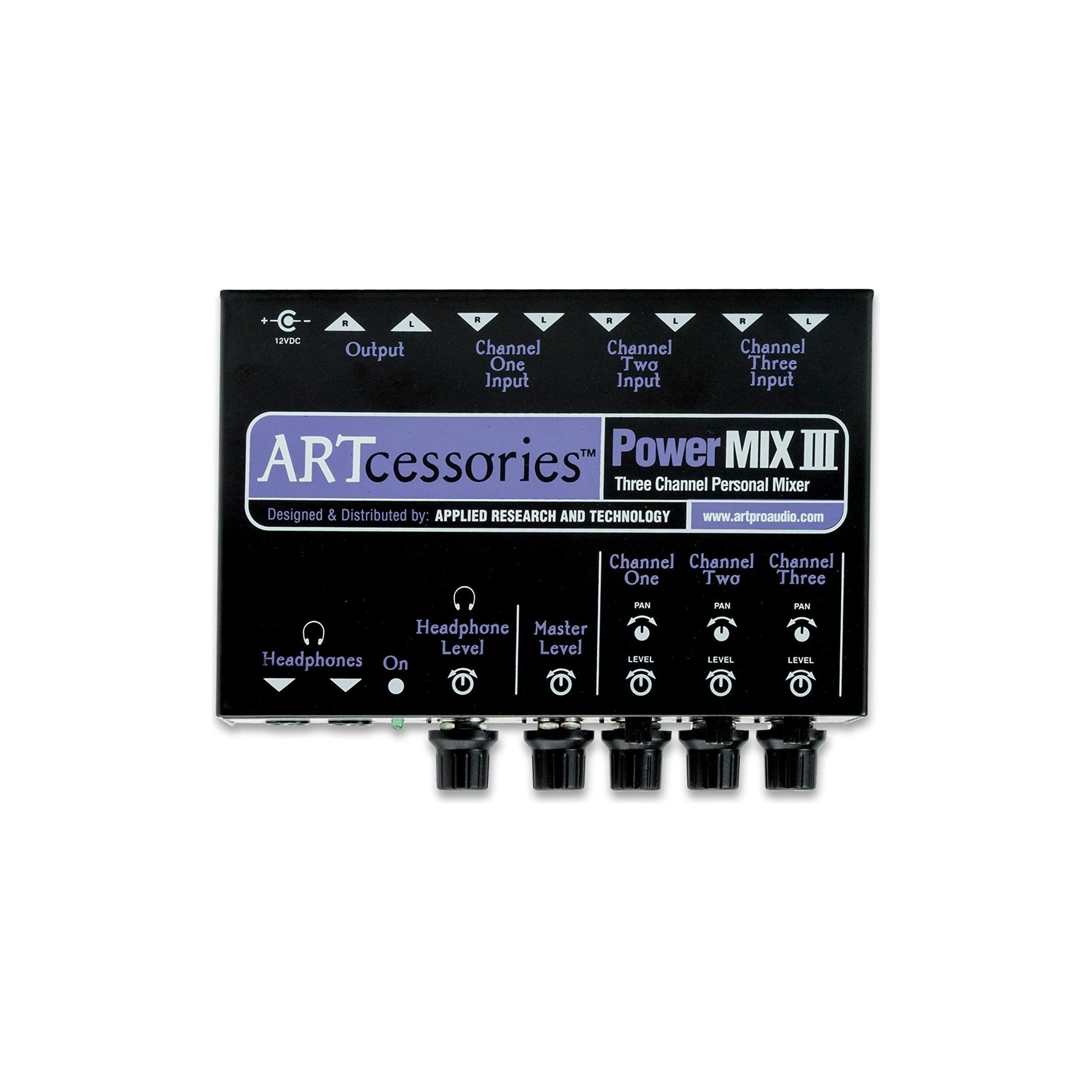 ART POWERMIXIII PowerMIX III Three Channel Personal Mixer - Image 4