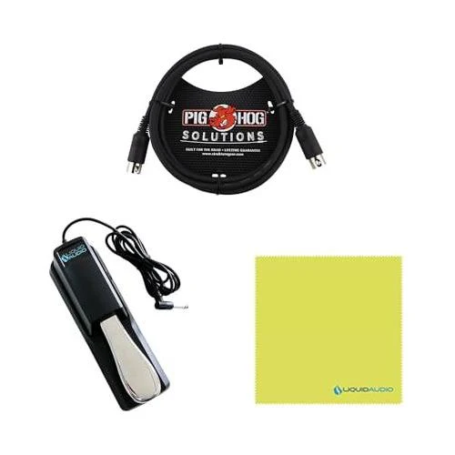 Arturia AstroLab Avant-garde 61-Key Stage Keyboard Bundle w/Pig hog PMID06 6ft MIDI Cable, Liquid Audio Sustain Pedal and Liquid Audio Polishing Cloth - Image 2