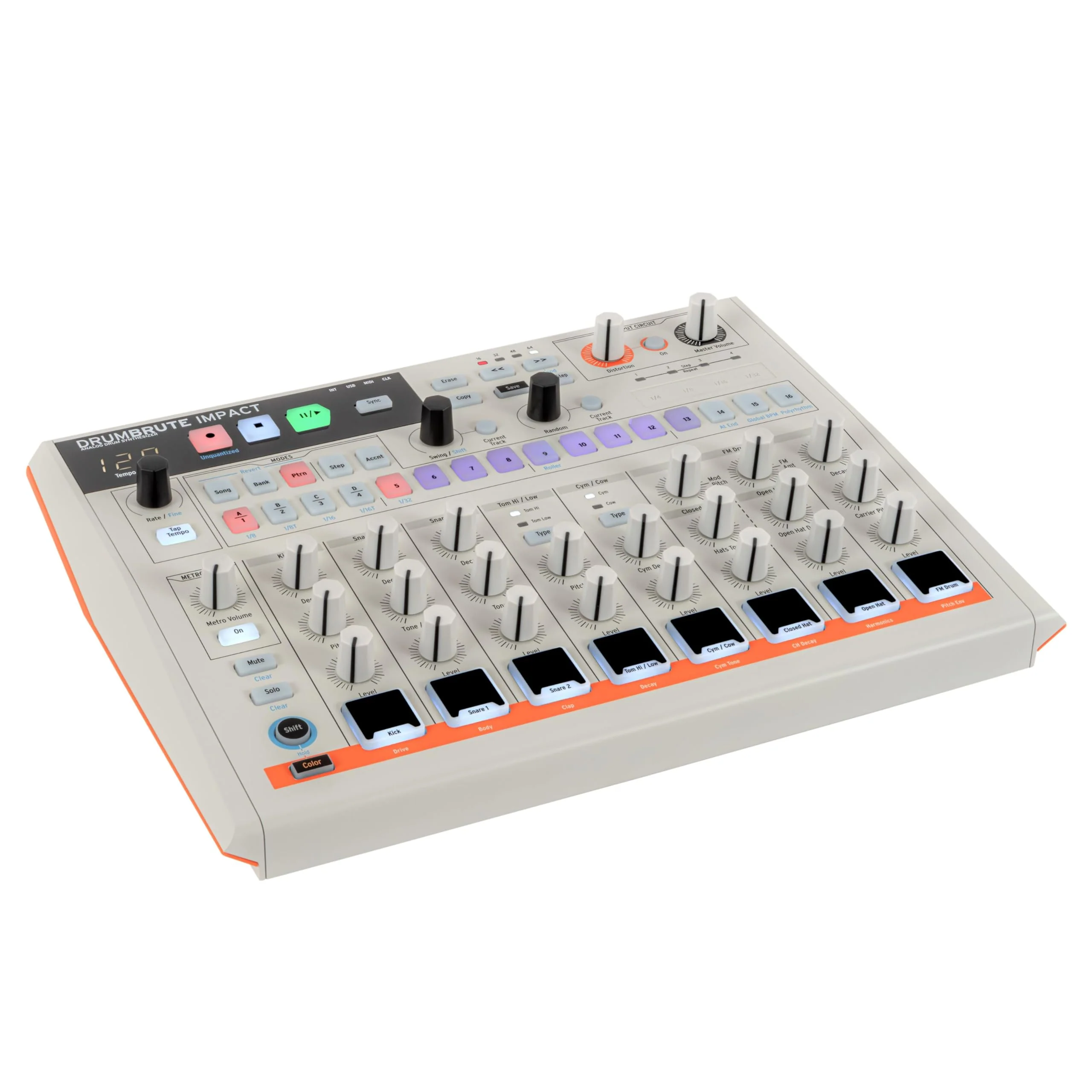 Arturia DrumBrute Impact 1984 Analog Drum Machine - White - Image 2