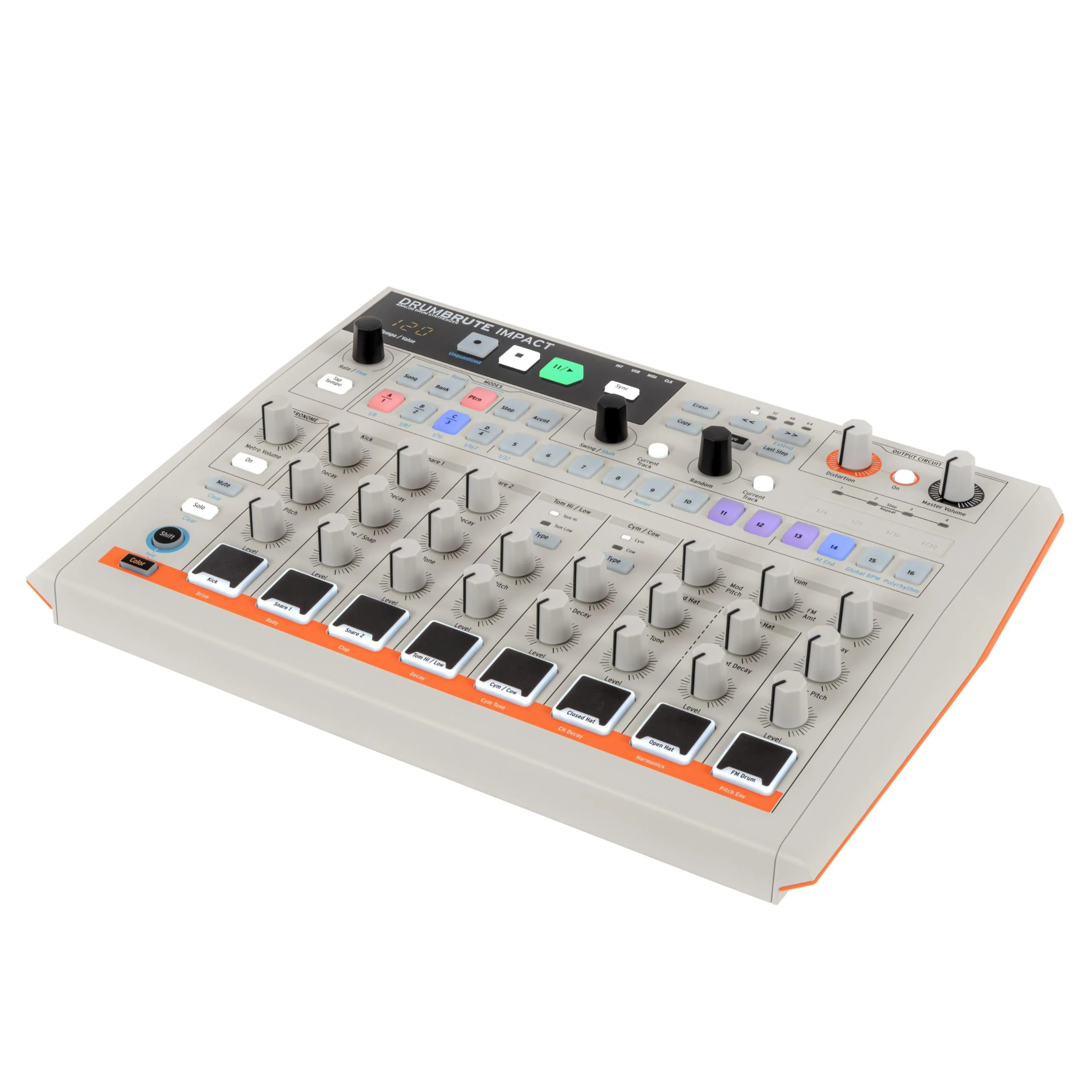 Arturia DrumBrute Impact 1984 Analog Drum Machine - White - Image 3