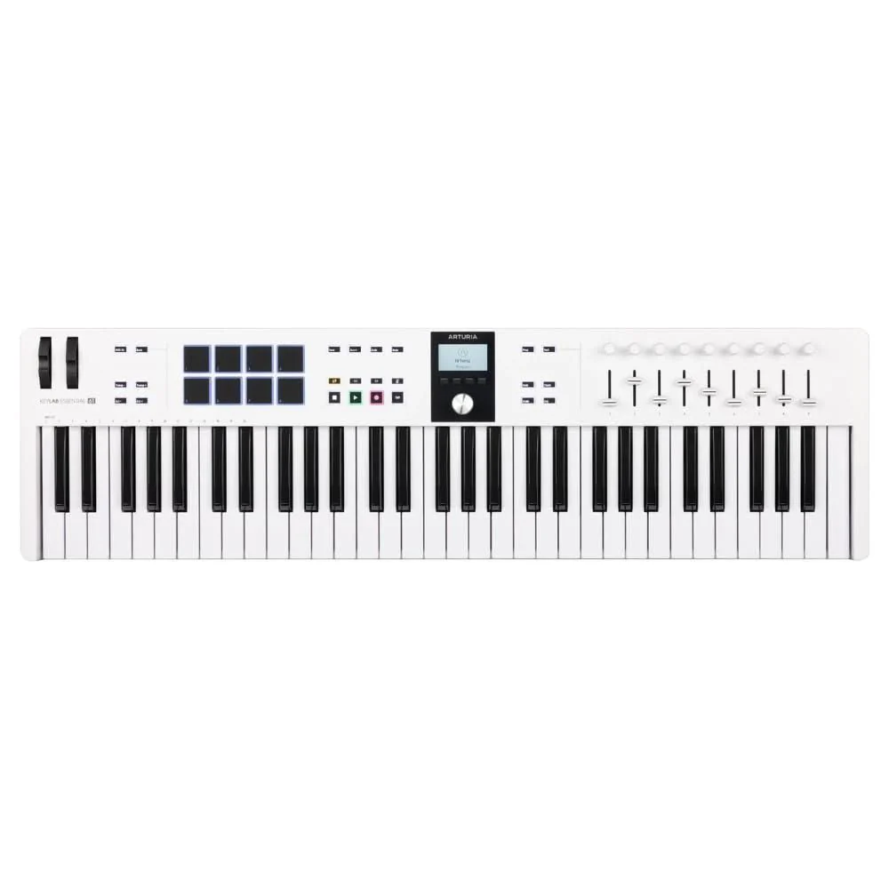 Arturia KeyLab 61 Essential mk3 MIDI Controller BUNDLE with MIDI Keyboard, Keyboard Sustain Pedal, USB Cable & Polishing Cloth - 61 Key Keyboard, Software Integration, Flexible Connectivity - Image 5
