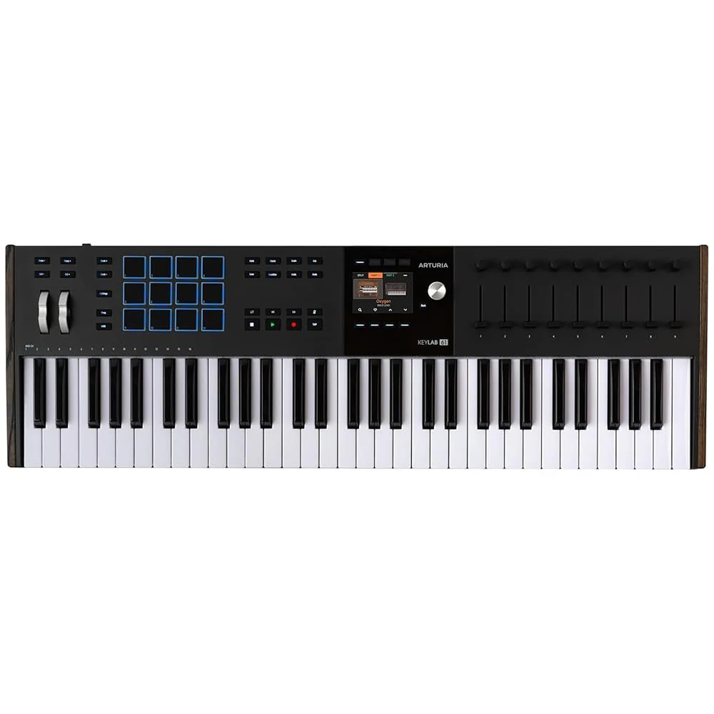 Arturia KeyLab 61 Mk3 Black Bundle with Sustain Pedal & Polishing Cloth – 61-Key USB MIDI Controller, DAW Integration, Faders, Encoders, Pads & Analog Lab Pro Software for Music Production - Image 3