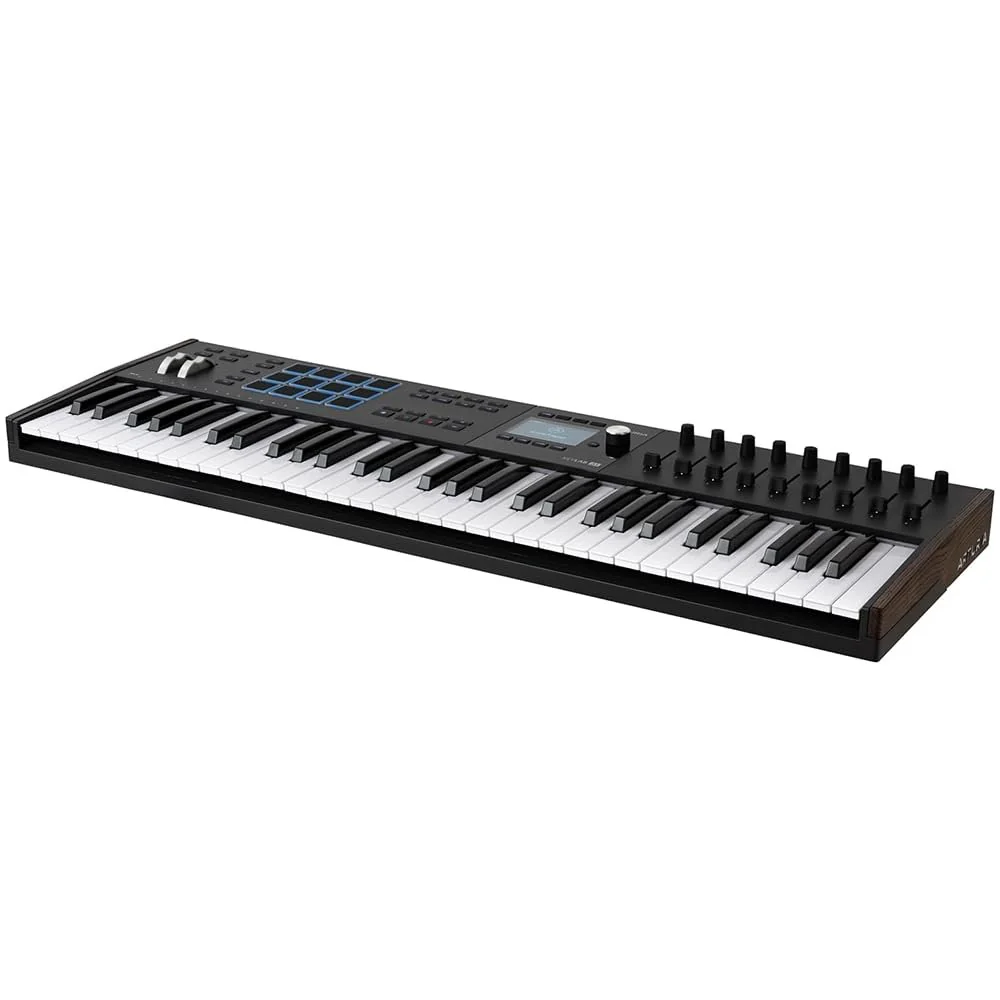 Arturia KeyLab 61 Mk3 Black Bundle with Sustain Pedal & Polishing Cloth – 61-Key USB MIDI Controller, DAW Integration, Faders, Encoders, Pads & Analog Lab Pro Software for Music Production - Image 4