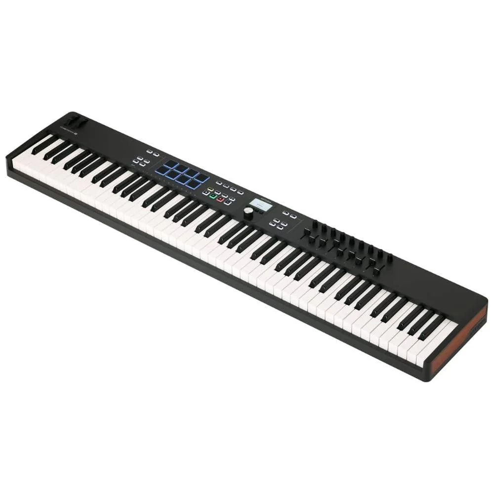 Arturia KeyLab Essential 88 mk3 Full-size Universal Midi Controller, Black Bundle w/Deluxe Sustain Pedal & Liquid Audio Polishing Cloth - Image 4