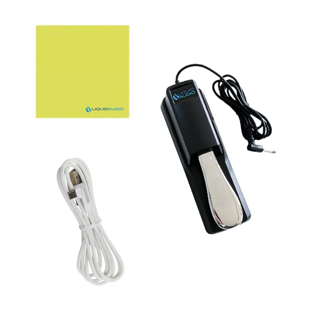 Arturia KeyLab Essential 49 mk3 MIDI Controller Bundle w/Deluxe Sustain Pedal, USB Cable & Liquid Audio Polishing Cloth (White) - Image 5