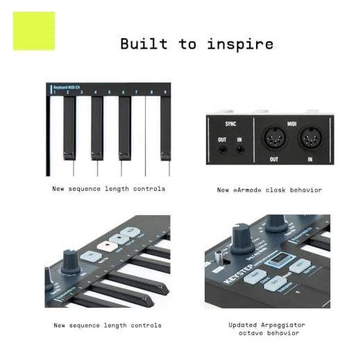 Arturia - Keystep - Portable MIDI Controller, Sequencer and Arpeggiator - 32 Slimkeys, 8-Memory Polyphonic Step Sequencer, 8-Mode Arpeggiator, CV-Compatible(Black) - Image 3