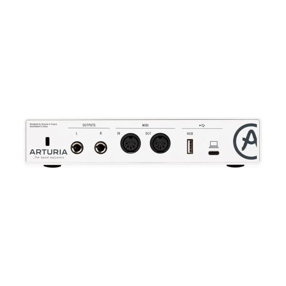Arturia MiniFuse 2 Flexible Dual USB-C Audio Interface, White w/ 2-Pack Pig Hog PHM10 8mm XLR Microphone Cable and Liquid Audio Polishing Cloth - Image 2