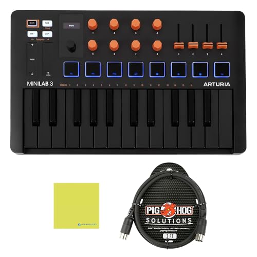 Arturia MiniLab 3 Portable MIDI Keyboard Controller Bundle & Polishing Cloth - Image 7