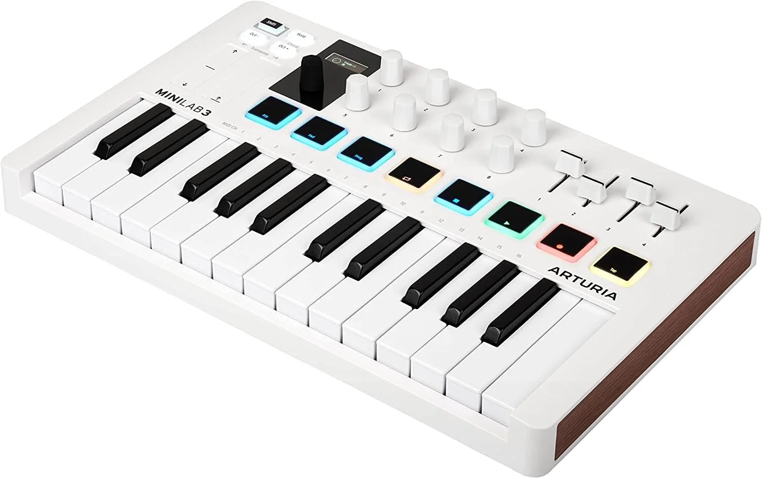 Arturia MiniLab 3 Portable 25-Key MIDI Keyboard Controller (White) with Pig Hog MIDI Cable, Polishing Cloth & Software Included - Image 3
