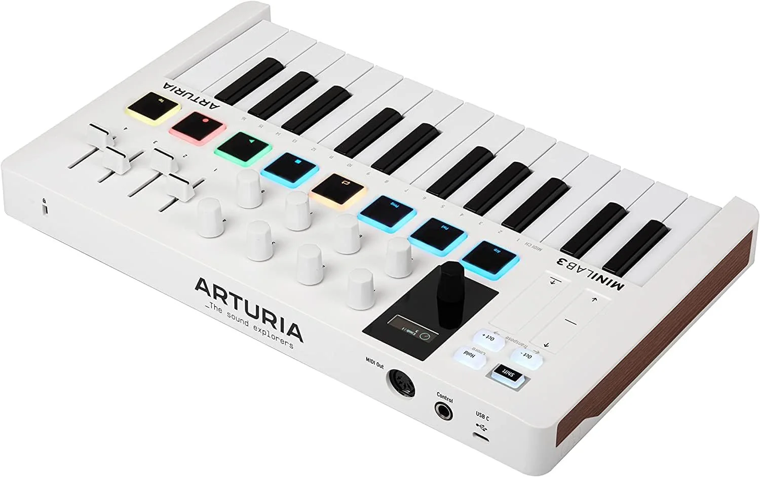 Arturia MiniLab 3 Portable 25-Key MIDI Keyboard Controller (White) with Pig Hog MIDI Cable, Polishing Cloth & Software Included - Image 5