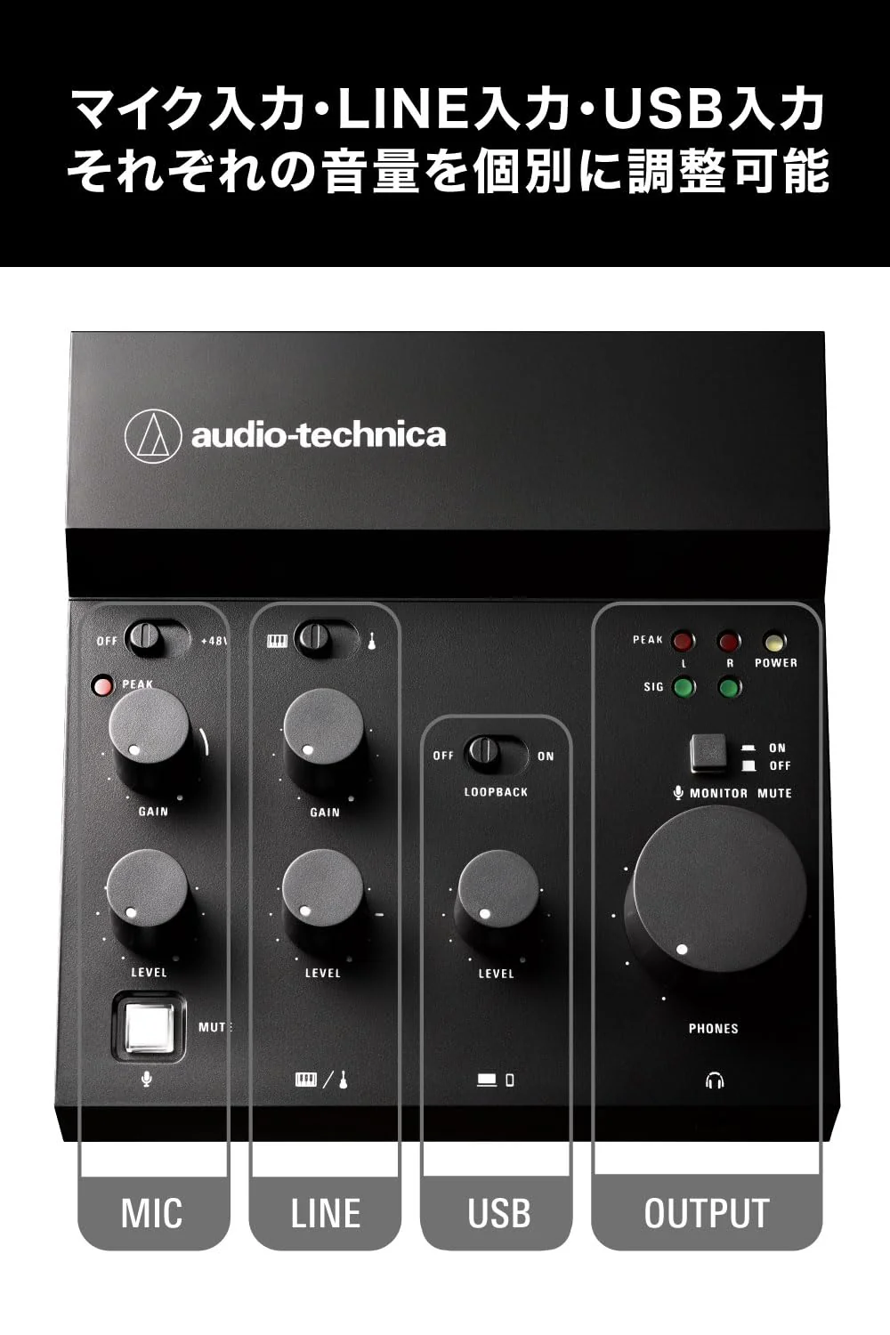 Audio-Technica AT-UMX3 Live Streaming USB Audio Mixer - Image 8