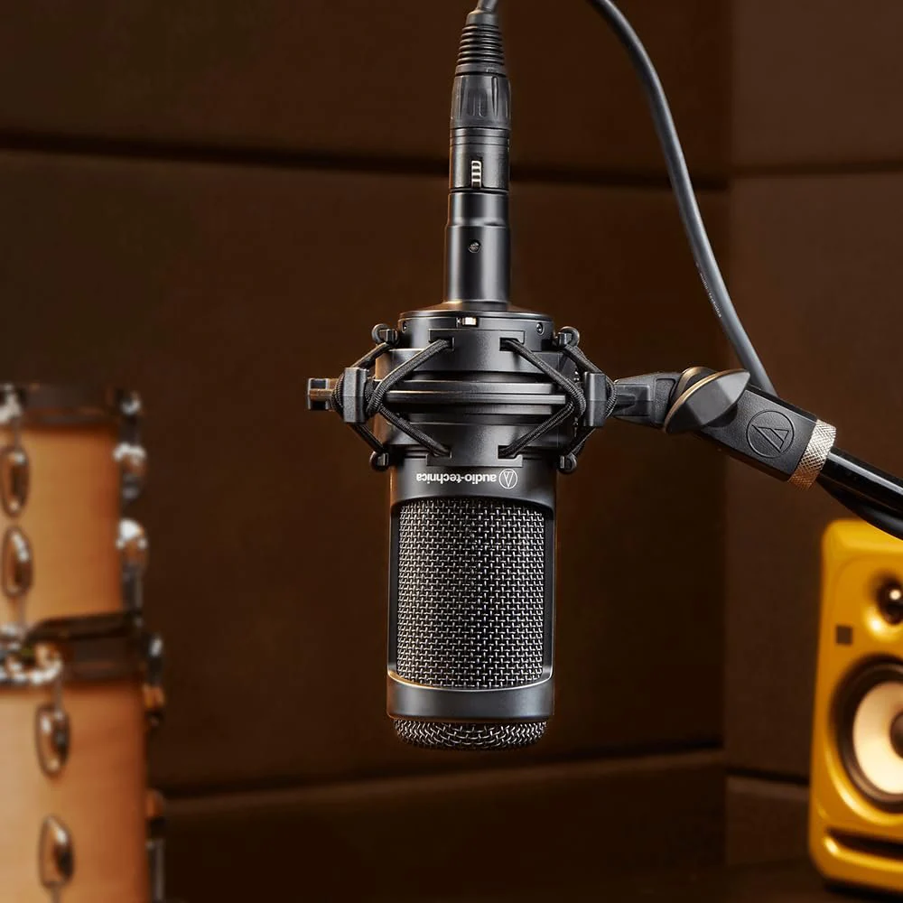 Audio Technica AT2050 Multi-Pattern Condenser Microphone Bundle with 10ft XLR Pig Hog Mic Cable & Polishing Cloth – Cardioid, Omni & Figure-8 Modes for Studio Vocals, Instruments, Voice - Image 4