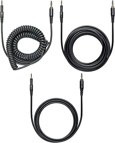 Audio Technica ATH-M50X Professional Studio Monitor Headphones Black Bundle with Pig hog Extension Cable & Liquid Polishing Cloth with Detachable Cable - Image 4