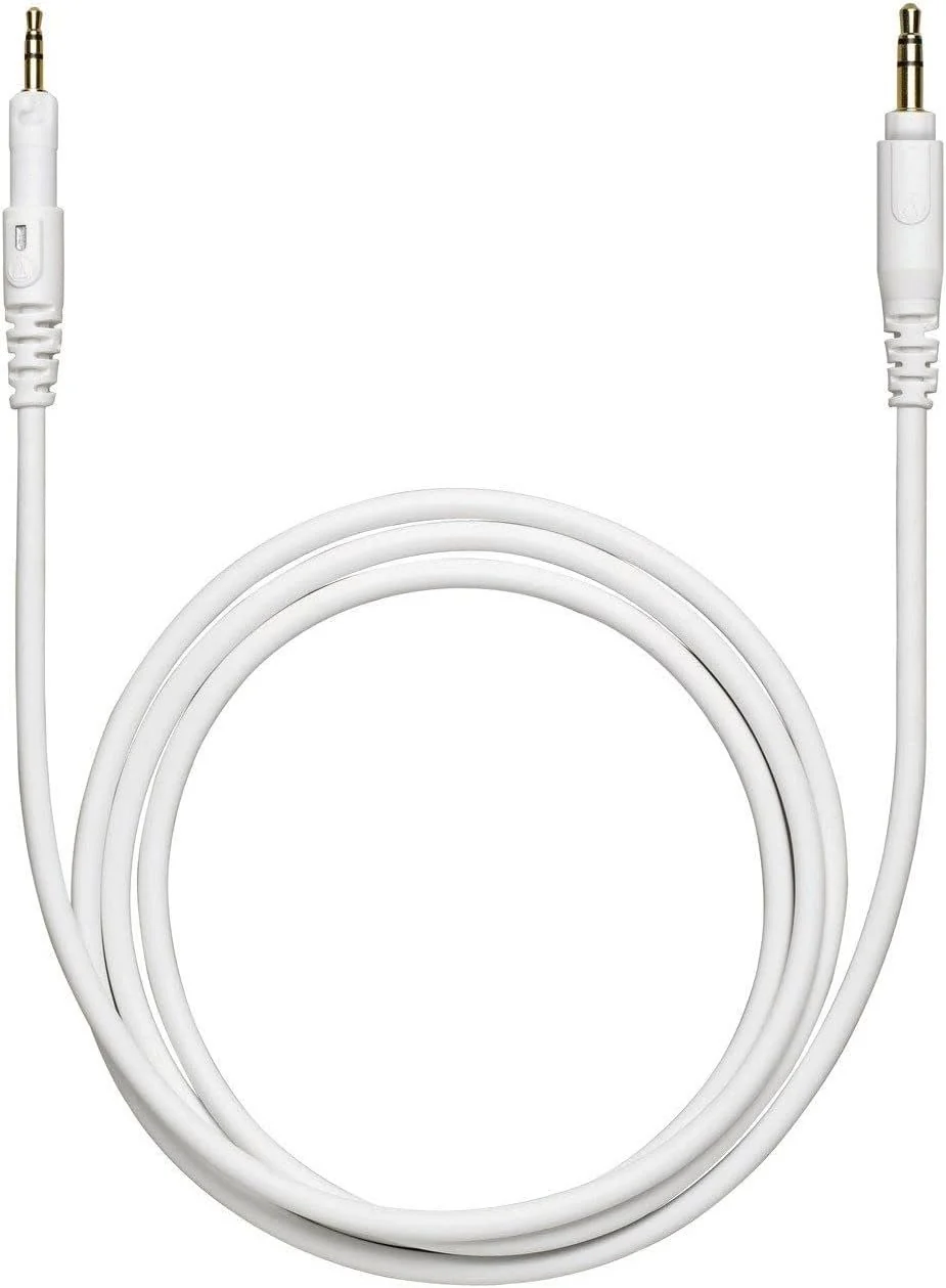 Audio Technica ATH-M50X White Professional Studio Monitor Headphones Wired Bundle with 3 Detachable Cables, 25ft Headphone Extension Cable, Adapter, Pouch and Instrument Polishing Cloth - Image 8