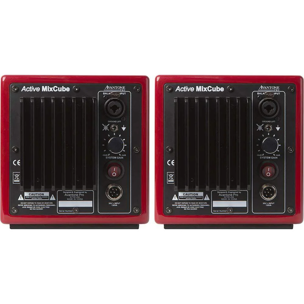Avantone Pro Active MixCubes 5.25 Inches Powered Studio Monitor Pair - 10th Anniversary Red - Image 4