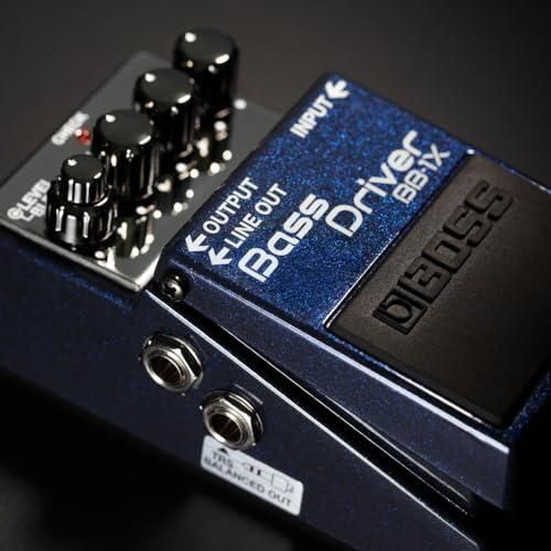 Boss BB-1X Bass Driver Pedal Bundle w/ 2-Pack Strukture S6P48 Woven Right Angle Patch Cable, Pig Hog PCH10BK "Black Woven" Instrument Cable, 12-Pack Guitar Pick and Liquid Audio Polishing Cloth - Image 3