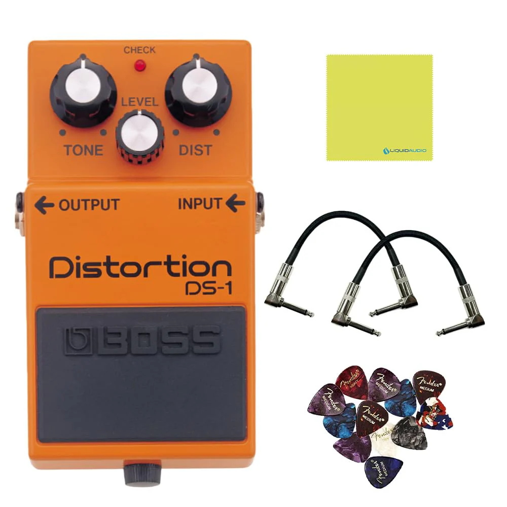 Boss BD-2 Blues Driver Guitar Effects Pedal Bundle with Boss DS-1 Distortion Pedal, 2 Strukture 6" Right Angle Patch Cables, 12 Guitar Picks & Polishing Cloth – Classic Tone & Versatility - Image 2