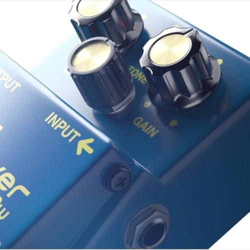 Boss BD-2W Blues Driver Pedal Bundle w/ 2-Pack Strukture S6P48 Woven Right Angle Patch Cable, Pig Hog PCH10BK "Black Woven" Instrument Cable, 12-Pack Guitar Pick and Liquid Audio Polishing Cloth - Image 5