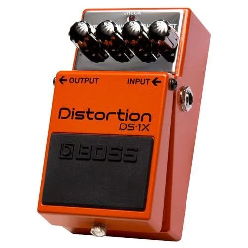 Boss DS-1X Distortion Pedal Bundle w/ 2-Pack Strukture S6P48 Woven Right Angle Patch Cable, Pig Hog PCH10BK "Black Woven" Instrument Cable, 12-Pack Guitar Pick and Liquid Audio Polishing Cloth - Image 4