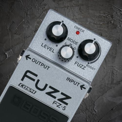 Boss FZ-5 Fuzz Pedal Bundle w/ 2-Pack Strukture S6P48 Woven Right Angle Patch Cable, 12-Pack Guitar Pick, 9V Power Adapter and Liquid Audio Polishing Cloth - Image 5